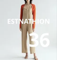 ESTNATION バックサテンジョーゼットオールインワン ベージュのサムネイル