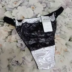 Michelle Collection Tバック Mサイズ ブラック/シルバー