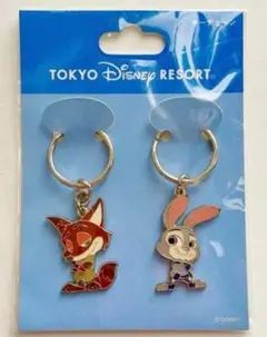 ディズニーランド　ズートピア　ペアキーチェーン