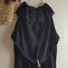 さよちゃん様専用　新品　SM2☆ブラック／フリル襟レースブラウス