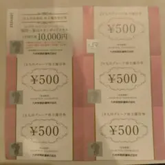 JR九州グループ株主優待券 10,000円・500円 5枚セット