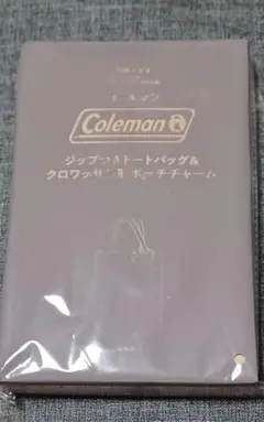 Coleman ジップつきトートバッグ＆クロワッサン形ポーチチャーム