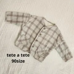tete a tete チェック柄 アウター 90サイズ