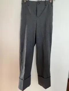 ZARA ダークグレー スラックス ゴム入りウエスト