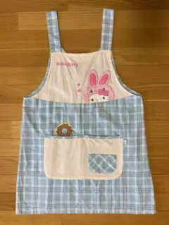 ハローキティ カラフルバニー エプロン 保育士 介護士 M-Lサイズ チェック