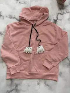 ミッキーマウス パーカー ピンク　裏起毛