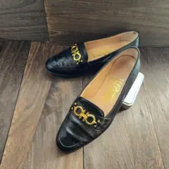 【美品】49 サルヴァトーレ フェラガモ ガンチーニ ビット ローファー