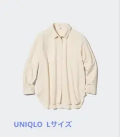 コーデュロイシャツ UNIQLO Lサイズ オフホワイト