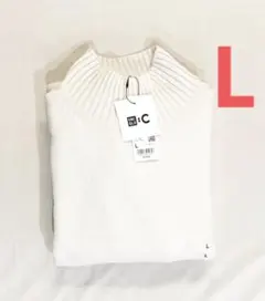 ユニクロCローゲージハイネックセーターLサイズオフホワイト UNIQLOC