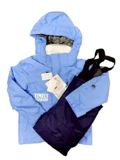 新品 子ども用スキーウェア 青色・黒色【130㎝】