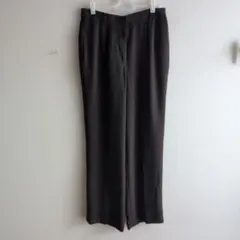 スラックス　 センタープレス　ダークブラウン