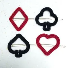 フレームヘアピン【トランプ】４点セット