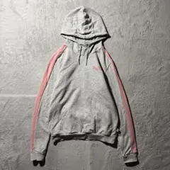 【Y8366】PUMA パーカー　フーディー　サイズM ライトグレー