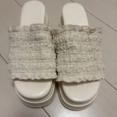 厚底サンダル ホワイトのサムネイル