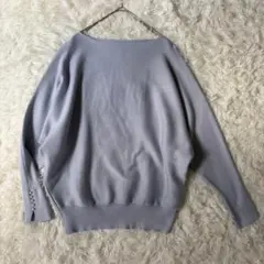 ロぺピクニック　マシュマロニット袖パールドルマンニット38　ラベンダー◆A986