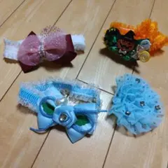 犬用ヘアアクセサリー 4点セット