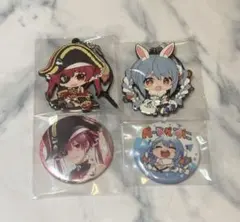 ホロライブ 宝鐘マリン 兎田ぺこら ぺたん娘 ラバーストラップ 缶バッジ 等