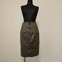 BODY DRESSING Deluxe オリーブグリーンタイトスカート 38のサムネイル