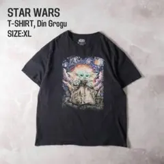 00s STAR WARS アートプリントTシャツ ブラック XL