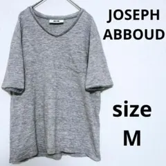 JOSEPH ABBOUD 半袖 Vネック Tシャツ カットソー M グレーのサムネイル