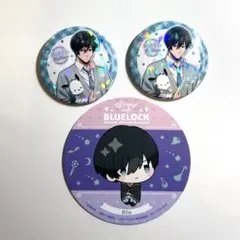 ブルーロック　糸師凛　サンリオ　缶バッジ アニメイトカフェ 特典コースター