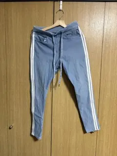 ライトブルー サイドストライプパンツ S EDWIN