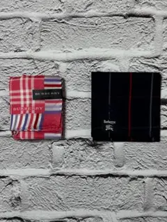 美品　BURBERRY　ハンカチ　2枚セット　ｗ1226-0224-1-6