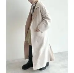 ダブルクローゼット/リバーシブルノーカラーガウンコート