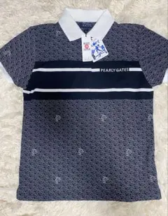 パーリーゲイツ アロフトカノコ モノグラム ポロシャツ（BLACK／4） パーリーゲイツ アロフトカノコ モノグラム ポロシャツ（BLACK／4
