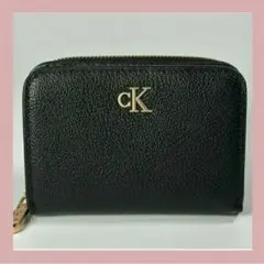 カルバンクライン 二つ折り財布　ロゴ金具　レザー　未使用