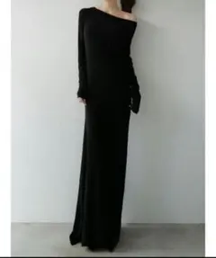 celon shirring drape velour dress - メルカリ