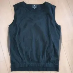 LANVINランバン　レディースノースリーブ黒チュール38サイズ綿100%