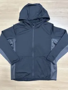 GU SPORTS フルジップパーカー 140 ブラック グレー 男の子 女の子
