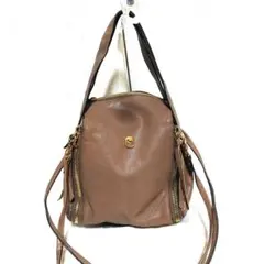 Hashibamレザー　2way ゴールド金具　スクエアショルダーバック