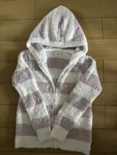 【美品】ジェラートピケ パーカー ピンクボーダー 美品 数回着用 【圧縮発送】