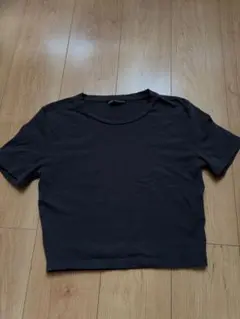 ZARAダークグレー クロップド丈 半袖Tシャツ　ザラ