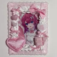 ♡ ホイップデコ トレカケース 量産型 ピンク リボン b8 ♡