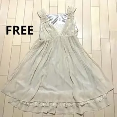 【未使用】Alphabet's ノースリーブドレス／ベージュ/FREEサイズ