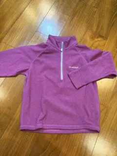 mont-bell ハーフジップ フリース Kid's 120 パープル