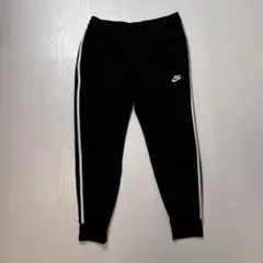 〈372〉NIKE ジャージパンツ トラックパンツ ブラック L 刺繍ロゴ 黒