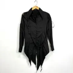 BLACK PEACE NOW レースアップブラウス ベルテッド ダークコアのサムネイル