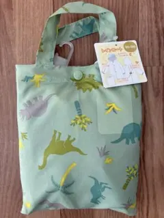 恐竜柄バッグ付きレインコート 90-100サイズ