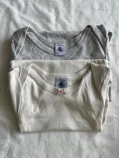 【プチバトー】半袖肌着 長袖肌着 2枚セット