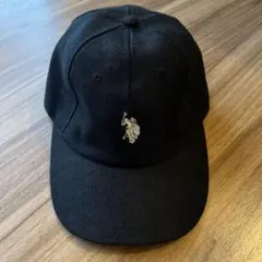 U.S.POLO ASSN. ロゴ　キャップ　サマーキャップ　ブラック