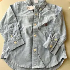 【新品】baby GAP ライトブルー 長袖シャツ　100 くま　水色