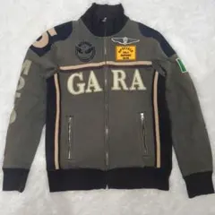 BLUNERO ワッペン付ブルゾン 裏起毛 Mサイズ 黒 グレー