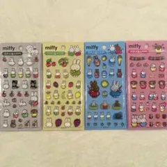 韓国限定 ミッフィー ボンボンドロップシール 3D ぷっくりシール 4種セット