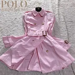 ポロラルフローレン 新品タグ付き ベルト付き 洗える トレンチコート ピンク