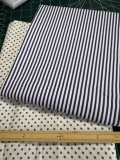 NO22 ストライプと水玉模様の綿生地セット