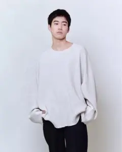 name WAFFLE SIDE RIB LOOSE SLEEVE TEEのサムネイル